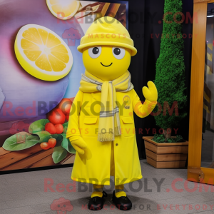 Gul citron maskot kostume...