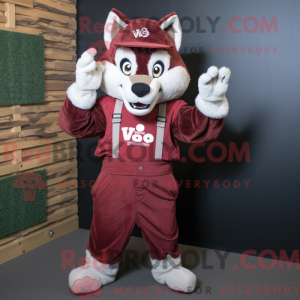 Maroon Say Wolf mascot...