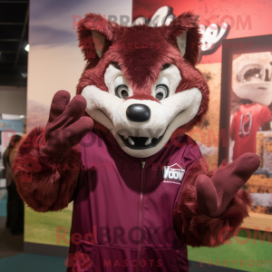 Maroon Say Wolf mascot...