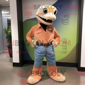 Peach Titanoboa Maskottchen...
