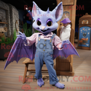 Lavender Bat mascot costume...