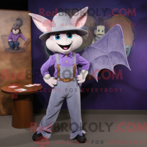 Lavender Bat mascot costume...