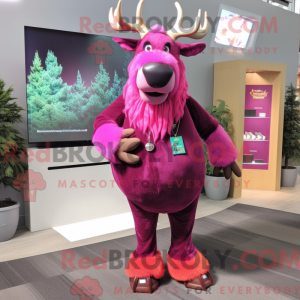 Magenta Elg maskot drakt...