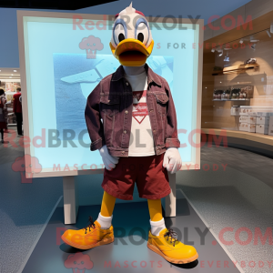 Postava maskota Maroon Duck...