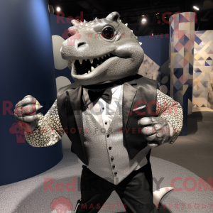 Silver Ankylosaurus mascot...