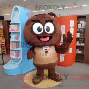Brown Candy mascot costume...