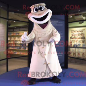 Cream Snake mascot costume...