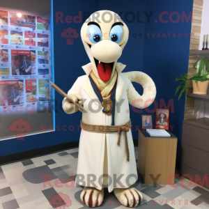 Cream Snake maskot kostume...