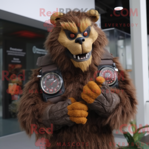 Brown Werewolf mascot...