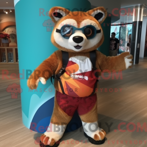 Máscara de panda vermelho...