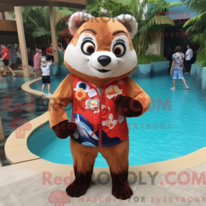 Máscara de panda vermelho...