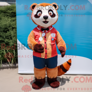 Máscara de panda vermelho...