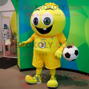 Citrongul fodbold maskot...