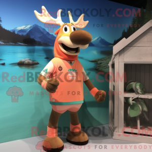 Peach Moose maskot kostume...