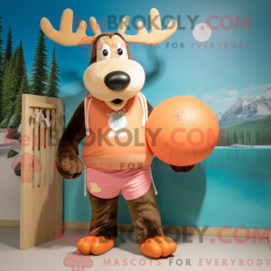 Peach Moose Maskottchen...
