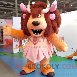Peach Minotaur mascot...