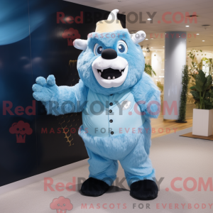 Sky Blue Bison mascot...