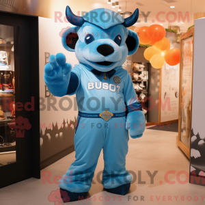 Sky Blue Bison mascot...