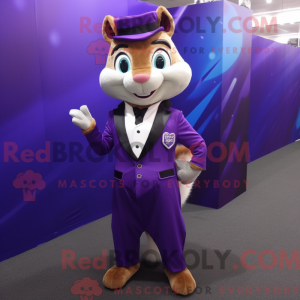 Purple Chipmunk mascot...