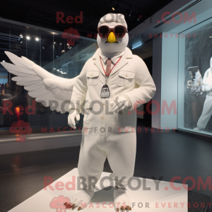 White Pigeon maskot kostyme...