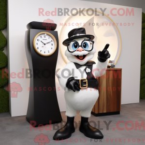 Hvidt timeglas maskot...