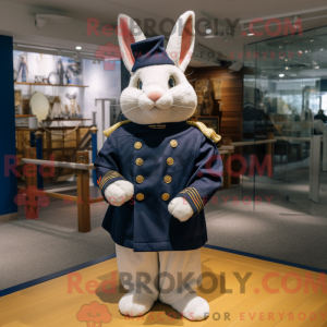 Navy Rabbit maskot kostume...