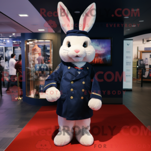 Navy Rabbit maskot kostume...