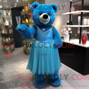 Blå Teddy Bear maskot...