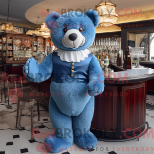 Blauer Teddybär Maskottchen...