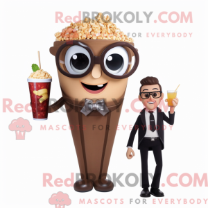 Brun Pop Corn maskot...