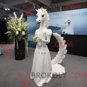 White Sea Horse maskot...