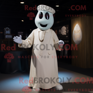 Cream Ghost mascot costume...