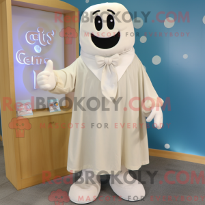 Cream Ghost mascot costume...