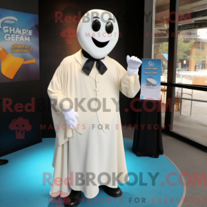 Cream Ghost mascot costume...