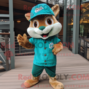 Teal Chipmunk mascot...
