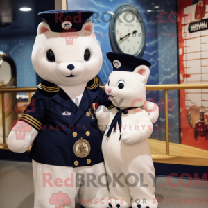 Navy Hermelin Maskottchen...