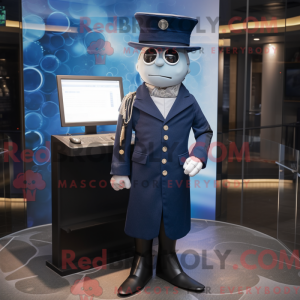 Navy Datamaskotkostymefigur...