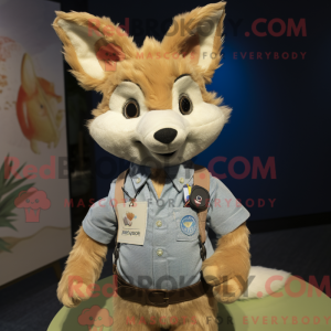Cream Fox maskot kostume...