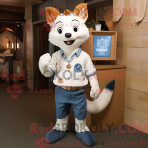 Cream Fox maskot kostume...