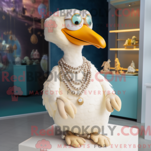 Cream Dodo Bird mascot...