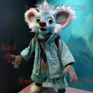 Cyan Aye-Aye Maskottchen...