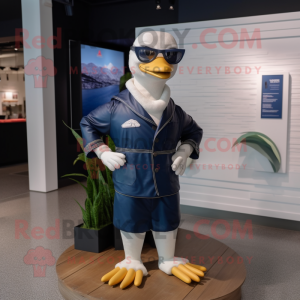 Navy Goose maskot drakt...