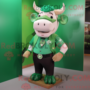 Green Bull maskot kostume...