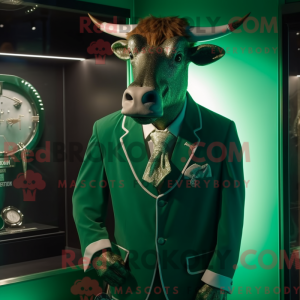 Green Bull-maskotdraktfigur...