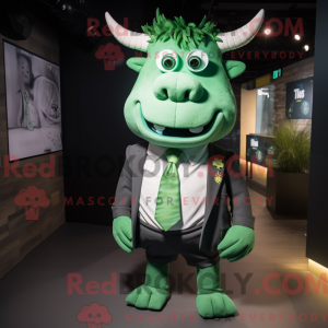 Green Bull maskot kostume...