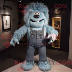 Sky Blue Yeti maskot...