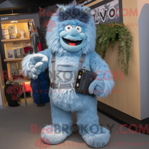 Sky Blue Yeti maskot...