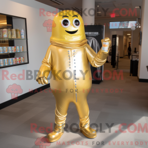 Gold Soda Can mascot...