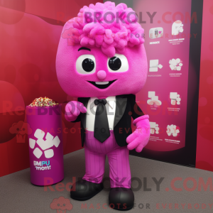 Magenta Pop Corn maskot...