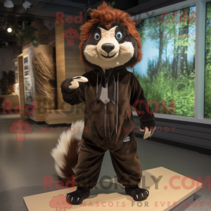 Brown Skunk mascot costume...